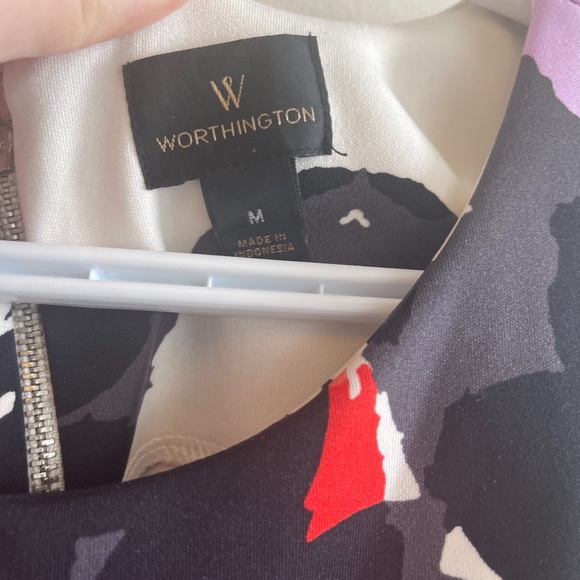 🎀3/$30 Worthington Shift Floral Colour Block dress - Picture 3 of 5